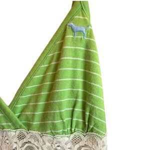 Rare PINK Victoria’s Secret VTG Lace Tiered Cotton Midi Slip Dress Lounge Sleep